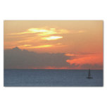 Sunset Clouds and Sailboat Seascape Tissue Paper