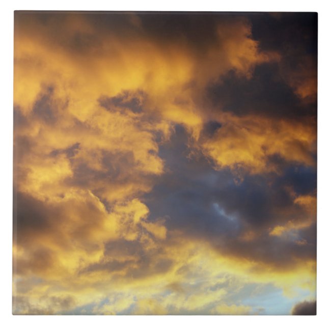 Sunset clouds ceramic tile (Front)