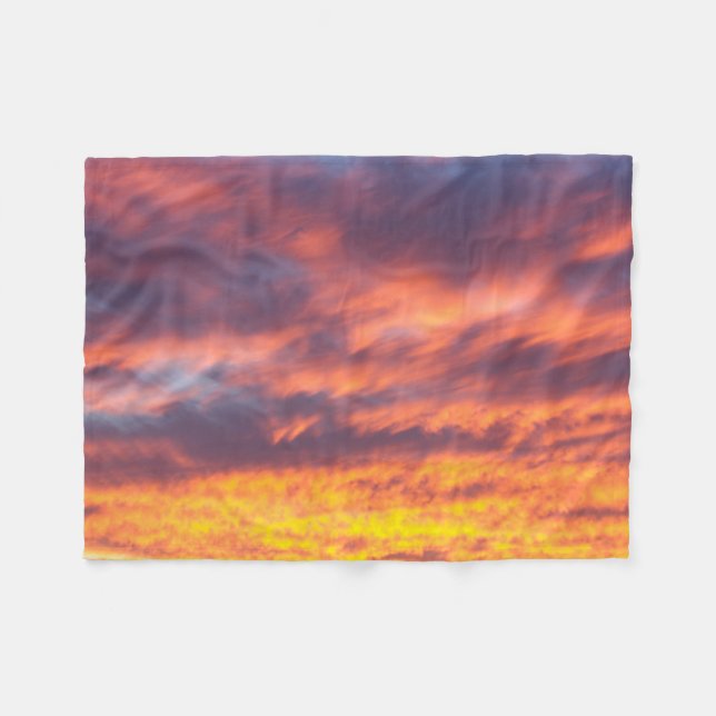 Sunset Clouds Fleece Blanket (Front (Horizontal))