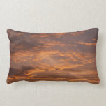 Sunset Clouds I Colorful Abstract Sky Photography Lumbar Pillow