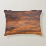 Sunset Clouds I Colorful Sky Photography Accent Pillow