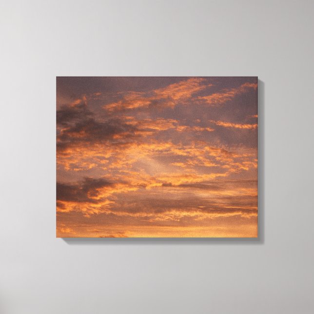 Sunset Clouds I Colorful Sky Photography Canvas Print (Front)