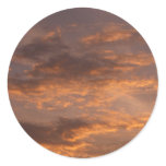 Sunset Clouds I Colorful Sky Photography Classic Round Sticker