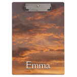 Sunset Clouds I Colorful Sky Photography Clipboard