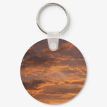 Sunset Clouds I Colorful Sky Photography Keychain