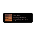 Sunset Clouds I Colorful Sky Photography Label