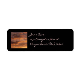 Sunset Clouds I Colorful Sky Photography Label
