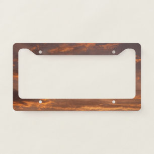 Sunset Clouds I Colorful Sky Photography License Plate Frame
