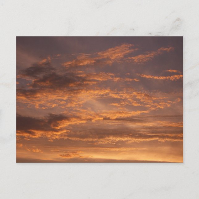 Sunset Clouds I Colorful Sky Photography Postcard (Front)