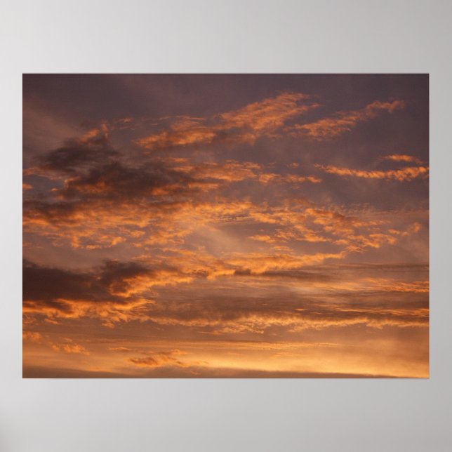 Sunset Clouds I Colorful Sky Photography Poster (Front)