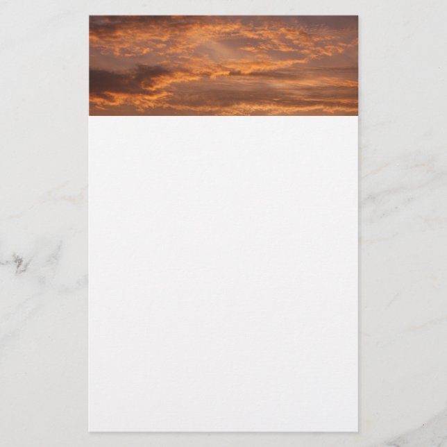 Sunset Clouds I Colorful Sky Photography Stationery (Front)