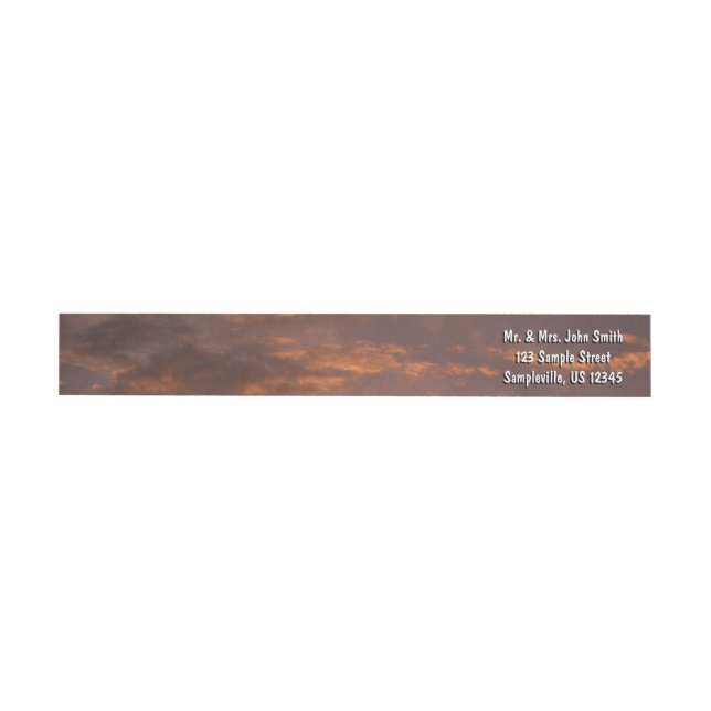 Sunset Clouds I Colorful Sky Photography Wrap Around Label (Individual)
