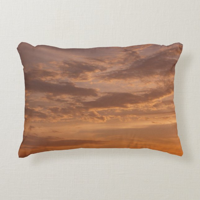 Sunset Clouds II Pastel Abstract Nature Accent Pillow (Front)