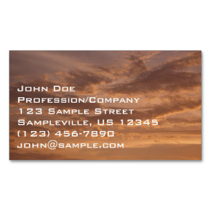 Sunset Clouds II Pastel Abstract Nature Business Card Magnet