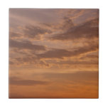 Sunset Clouds II Pastel Abstract Nature Ceramic Tile