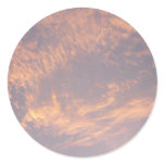Sunset Clouds II Pastel Abstract Nature Classic Round Sticker
