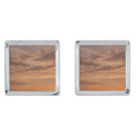 Sunset Clouds II Pastel Abstract Nature Cufflinks