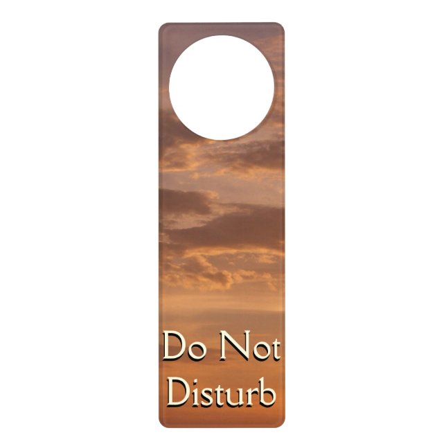 Sunset Clouds II Pastel Abstract Nature Door Hanger (Front)