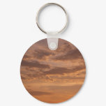 Sunset Clouds II Pastel Abstract Nature Keychain