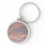 Sunset Clouds II Pastel Abstract Nature Keychain