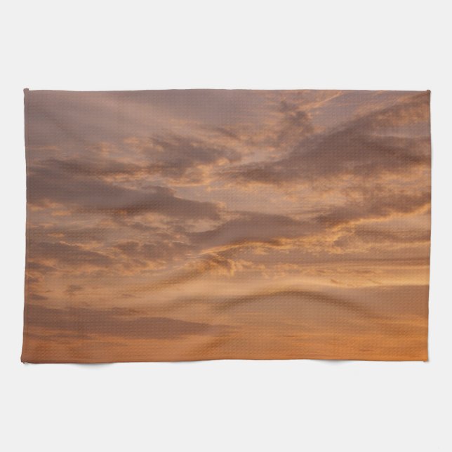 Sunset Clouds II Pastel Abstract Nature Kitchen Towel (Horizontal)