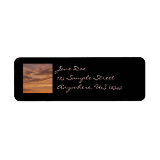 Sunset Clouds II Pastel Abstract Nature Label