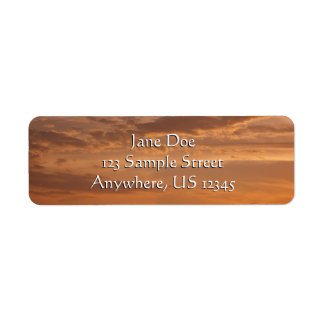 Sunset Clouds II Pastel Abstract Nature Label