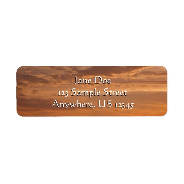 Sunset Clouds II Pastel Abstract Nature Label (Front)
