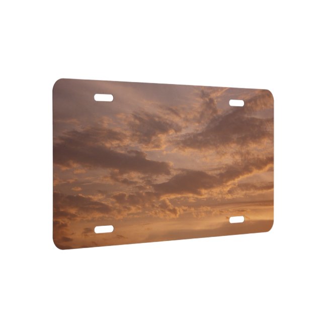 Sunset Clouds II Pastel Abstract Nature License Plate (Right)