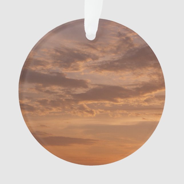 Sunset Clouds II Pastel Abstract Nature Ornament (Front)
