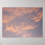 Sunset Clouds II Pastel Abstract Nature Poster