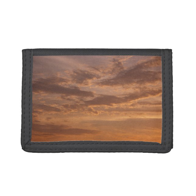 Sunset Clouds II Pastel Abstract Nature Trifold Wallet (Front)