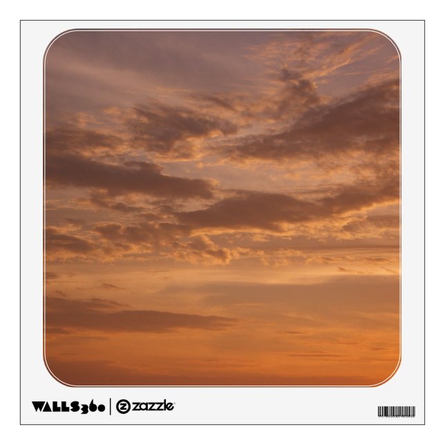 Sunset Clouds II Pastel Abstract Nature Wall Sticker (Front)