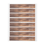 Sunset Clouds II Pastel Abstract Nature Wrap Around Label