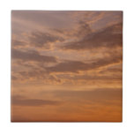 Sunset Clouds III Pastel Abstract Nature Ceramic Tile