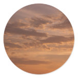 Sunset Clouds III Pastel Abstract Nature Classic Round Sticker