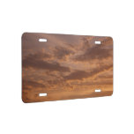 Sunset Clouds III Pastel Abstract Nature License Plate