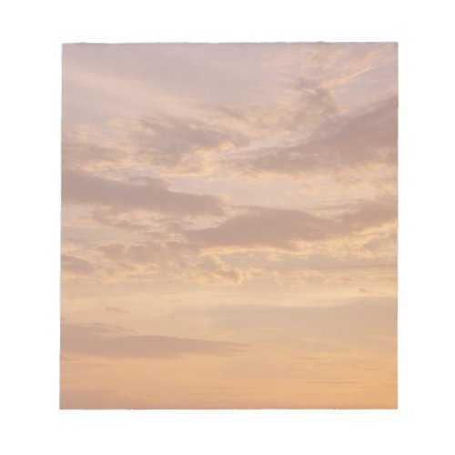 Sunset Clouds III Pastel Abstract Nature Notepad