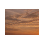 Sunset Clouds III Pastel Abstract Nature Wood Poster