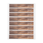 Sunset Clouds III Pastel Abstract Nature Wrap Around Label