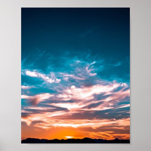 Sunset clouds poster