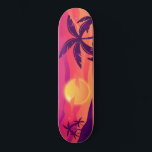 Sunset Coastal Palm Trees Skateboard<br><div class="desc">This design features a digital image of a sunset at the beach.</div>