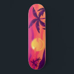 Sunset Coastal Palm Trees Skateboard<br><div class="desc">This design features a digital image of a sunset at the beach.</div>
