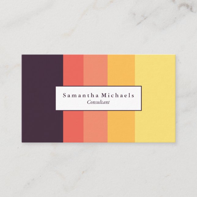 Sunset Color Block Business Cards (Front)