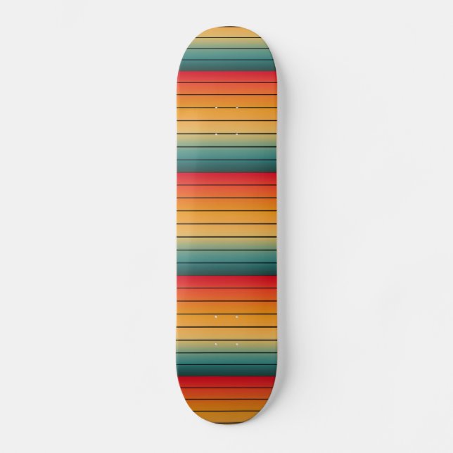 sunset color design skateboard (Front)
