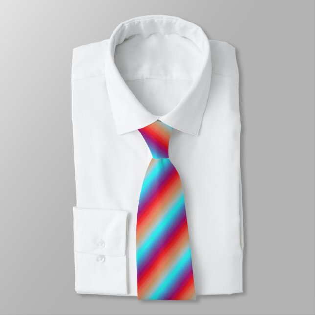 Sunset Color Ombre Neck Tie (Tied)