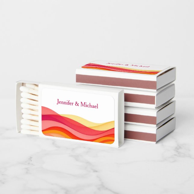 Sunset Color Waves Matchboxes (Stacked)