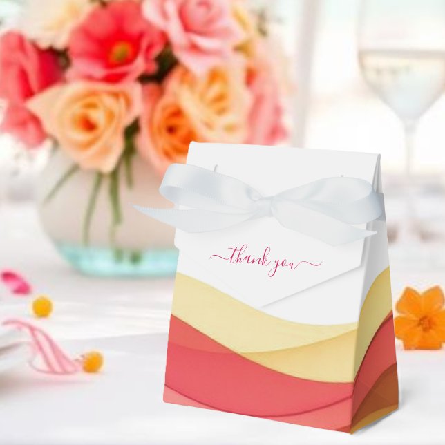 Sunset Color Waves Wedding Favor Boxes (Sunset Color Waves Wedding Favor Boxes )