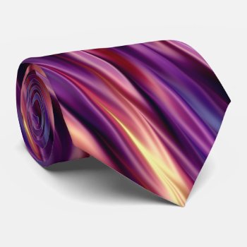 Sunset Colored Stripes Tie by Rainbow_Pixels at Zazzle