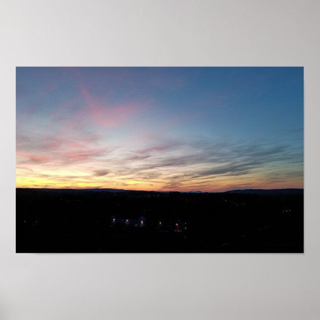 Sunset Colorful Clouds Pennsylvania Poster (Front)
